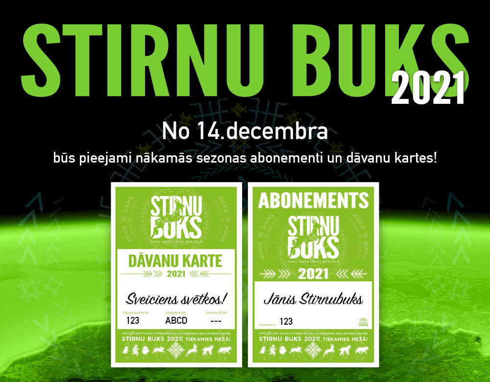 Stirnubuks.lv - Pieejami 2021.gada sezonas abonementi un dāvanu kartes