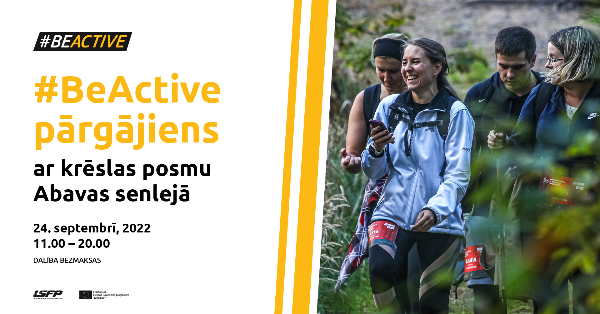Stirnubuks.lv - Reģistrējies #BeActive Pārgājienam Abavas senlejā 24.septembrī
