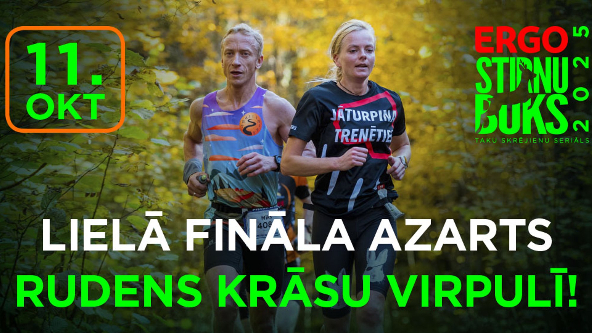 The ERGO Stirnu Buks 2025 trail running series will conclude its season in Pļaviņas